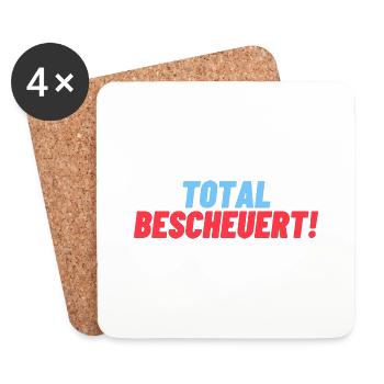 total Bescheuert - Untersetzer (4er-Set) - Weiß - Vorne