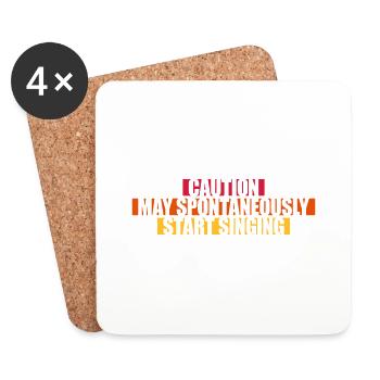 may spontaneously start singing - Untersetzer (4er-Set) - Weiß - Vorne