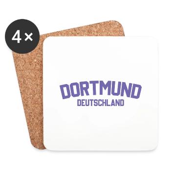 Dortmund - Dessous de verre (lot de 4) - blanc - Devant