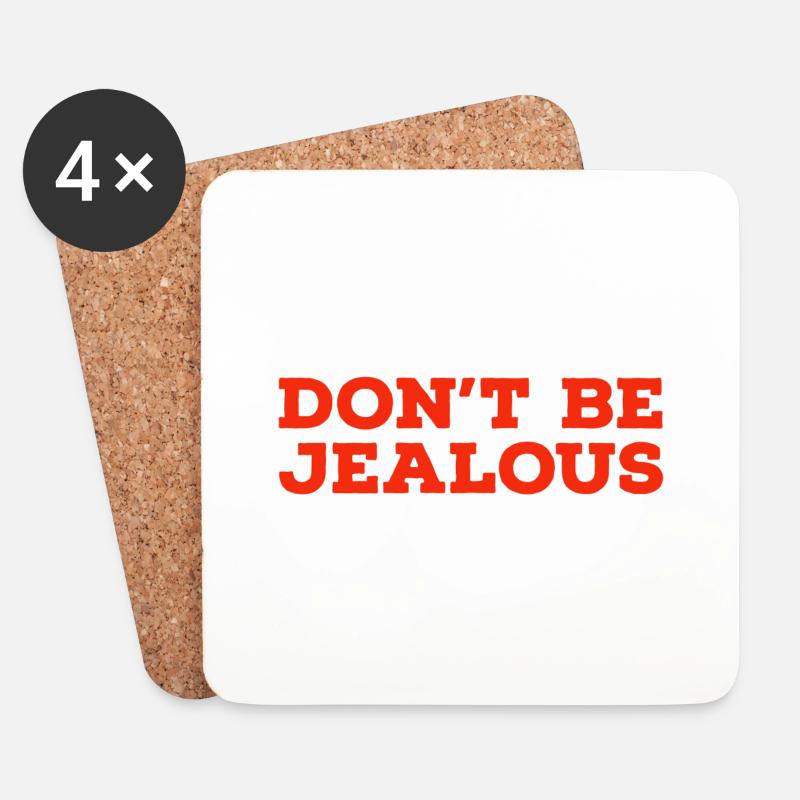 Don't be jealous - Untersetzer (4er-Set) - Weiß