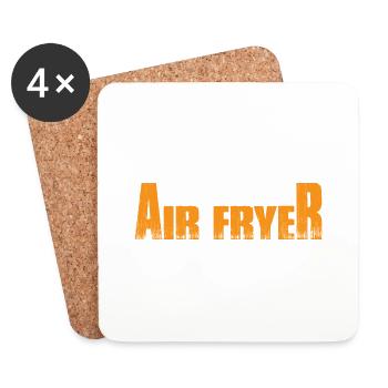J’adore ma friteuse à air 7 - Dessous de verre (lot de 4) - blanc - Devant