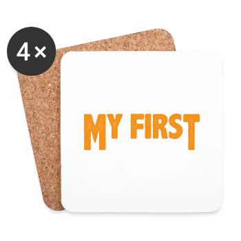 My First Plane Ride 57 - Coasters (set of 4) - white - Front
