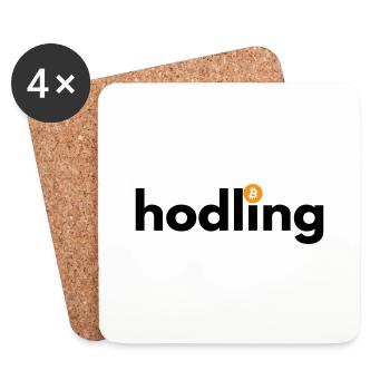Hodling - Coasters (set of 4) - white - Front