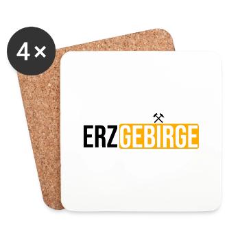 Erzgebirge Bergbau Logo - Untersetzer (4er-Set) - Weiß - Vorne