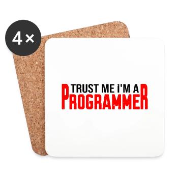 Trust Me I'm A Programmer 4 - Coasters (set of 4) - white - Front