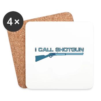 I Call Shotgun 12 - Coasters (set of 4) - white - Front