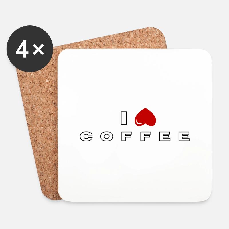Ich hasse Kaffee - Untersetzer (4er-Set) - Weiß