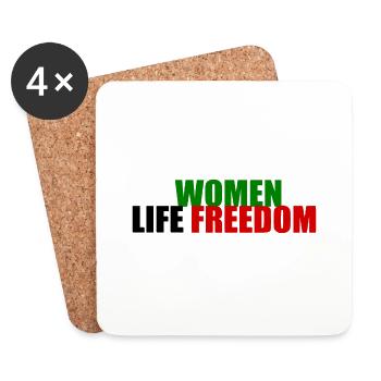 Women life freedom - Coasters (set of 4) - white - Front