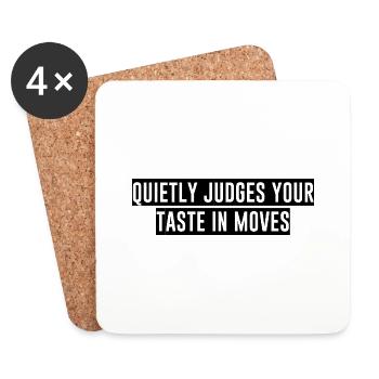 Quietly Judges Your Taste In Movies 4 - Untersetzer (4er-Set) - Weiß - Vorne
