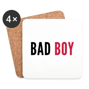 Bad boy / mauvais garçon - Dessous de verre (lot de 4) - blanc - Devant