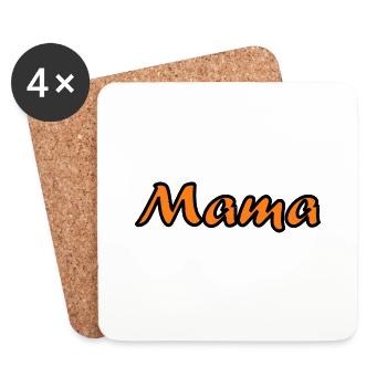 MAMMA. SCHÖNEN MUTTERTAG. MAMA. MUTTERTAG - Untersetzer (4er-Set) - Weiß - Vorne