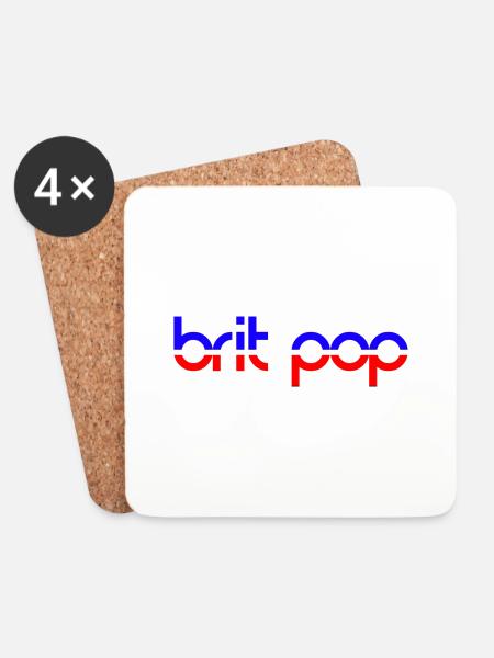 BRIT POP - Coasters (set of 4) - white