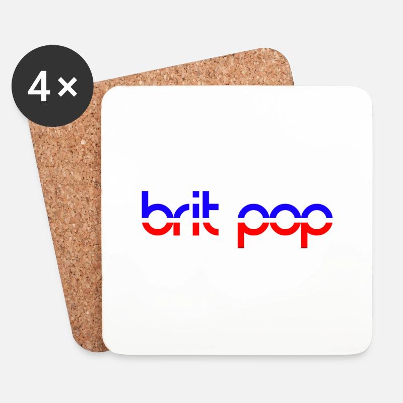 BRIT POP - Coasters (set of 4) - white