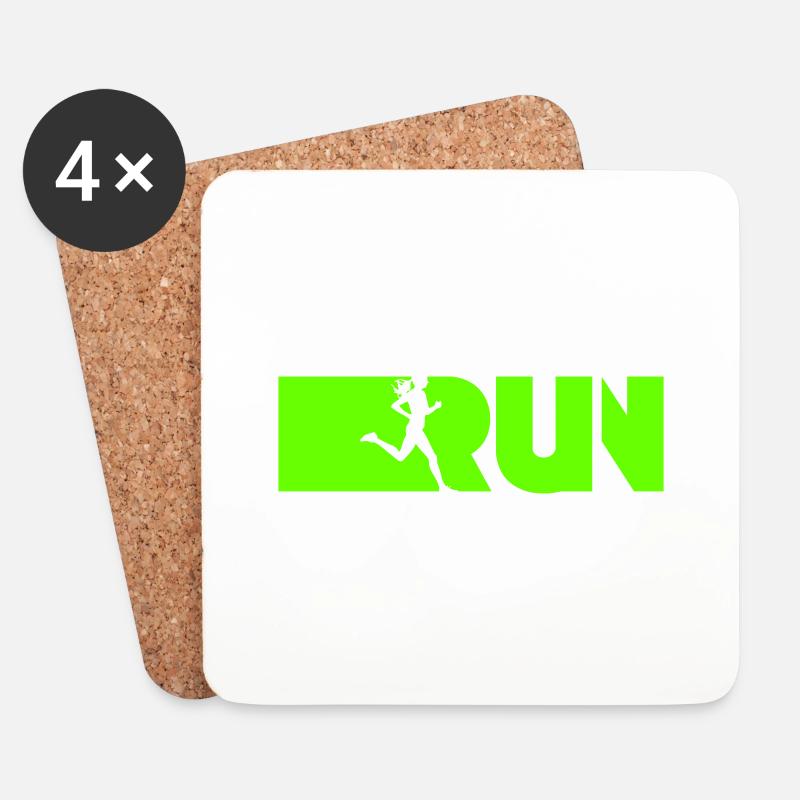 run Sport - Untersetzer (4er-Set) - Weiß