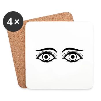 Eye Eyes Ophthalmologist - Coasters (set of 4) - white - Front