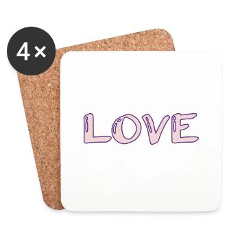 ICH HABE GERADE GEHEIRATET. Junggesellinnenabschied. HEILIGER VALENTINSTAG. PAAR. LIEBE - Untersetzer (4er-Set) - Weiß - Vorne