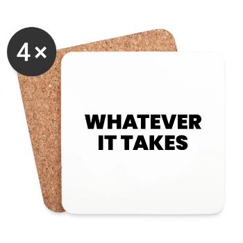 Whatever it takes - Coasters (set of 4) - white - Front