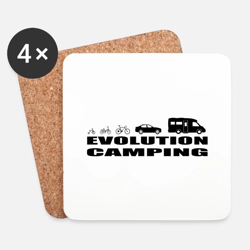 camping - Untersetzer (4er-Set) - Weiß