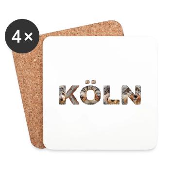 Köln Hund - Untersetzer (4er-Set) - Weiß - Vorne