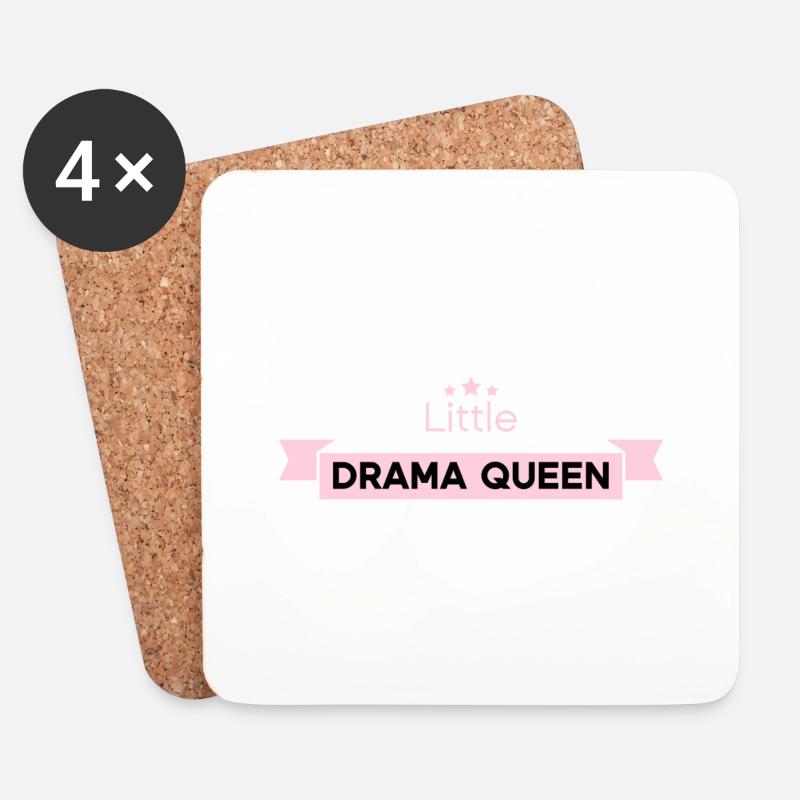 Little Drama Queen - Untersetzer (4er-Set) - Weiß