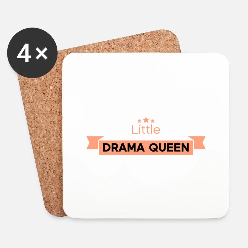 Little Drama Queen - Untersetzer (4er-Set) - Weiß