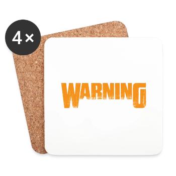 Warning I Break Stuff 8 - Untersetzer (4er-Set) - Weiß - Vorne