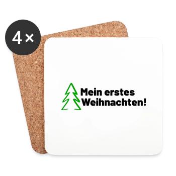 Mein erstes Weihnachten - Untersetzer (4er-Set) - Weiß - Vorne