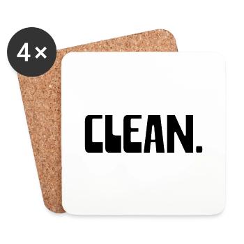 CLEAN - Untersetzer (4er-Set) - Weiß - Vorne