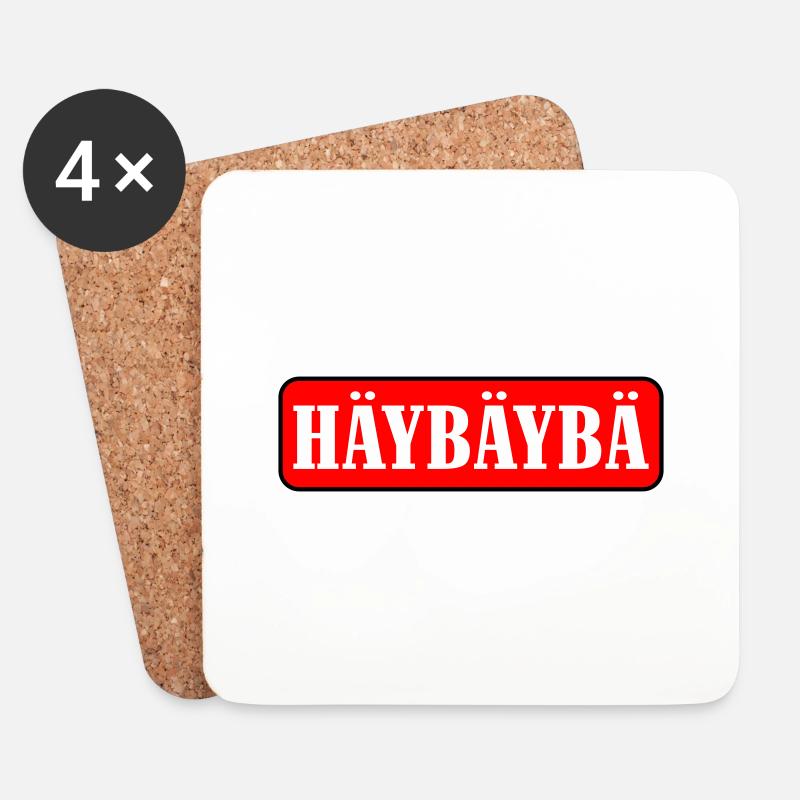 heybaby farbig - Untersetzer (4er-Set) - Weiß