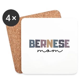Bernese Mountain Dog Mom Modern Gifts - Coasters (set of 4) - white - Front