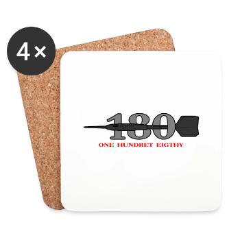 Dart 180 Dartboard Dart Legend Dart Player - Coasters (set of 4) - white - Front