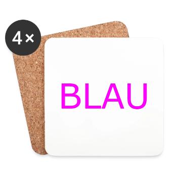 BLAU in PINK - Untersetzer (4er-Set) - Weiß - Vorne