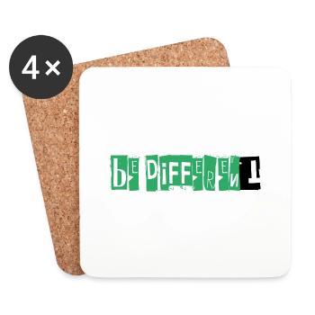 BE DIFFERENT - Untersetzer (4er-Set) - Weiß - Vorne