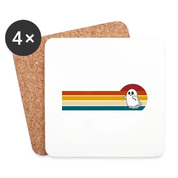 Funny and Scary Boo Ew People - Coasters (set of 4) - white - Front