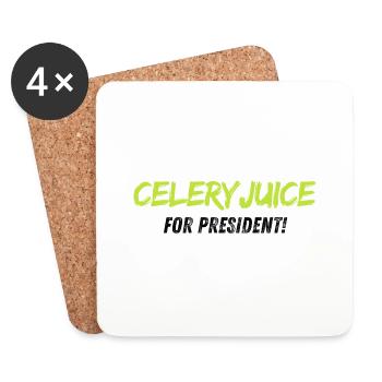 Celeryjuice for President - Untersetzer (4er-Set) - Weiß - Vorne