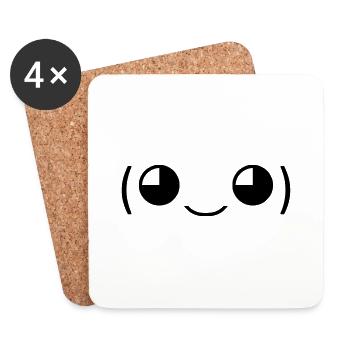 Sweet and full of joy! ✨ - Coasters (set of 4) - white - Front