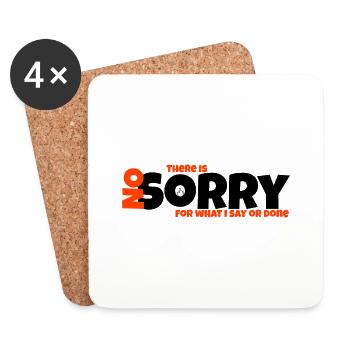 No sorry - Untersetzer (4er-Set) - Weiß - Vorne
