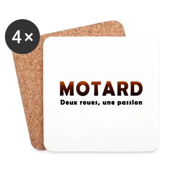 BIKER MOTORCYCLE NE TO RIDE V - Coasters (set of 4) - white - Front