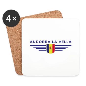 Andorra La Vella Fan T-Shirt Design - Untersetzer (4er-Set) - Weiß - Vorne