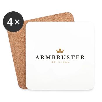 Armbruster Original Familienlogo - Untersetzer (4er-Set) - Weiß - Vorne