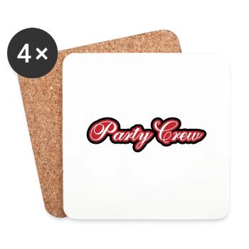 Party Crew - Untersetzer (4er-Set) - Weiß - Vorne