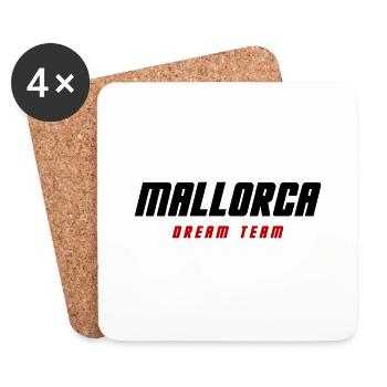 Équipe de rêve de Majorque - Dessous de verre (lot de 4) - blanc - Devant