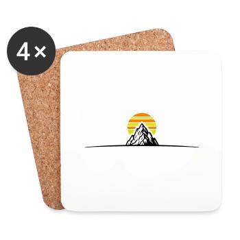 Mountains icon - Coasters (set of 4) - white - Front