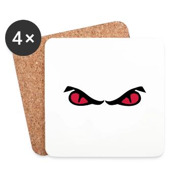 Augen - Untersetzer (4er-Set) - Weiß - Vorne