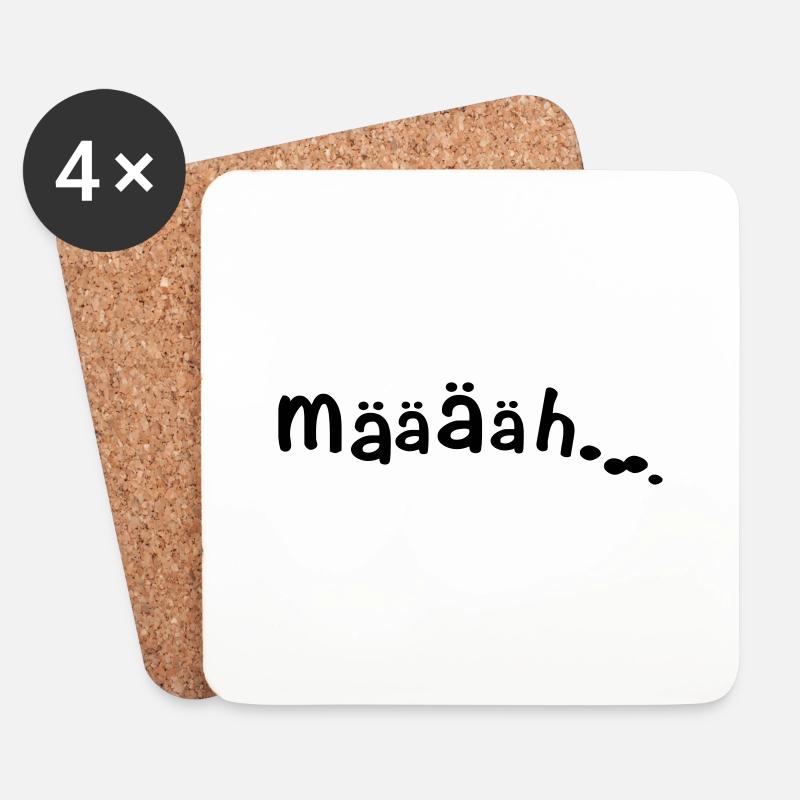 MÄÄÄH ZIEGE - Untersetzer (4er-Set) - Weiß