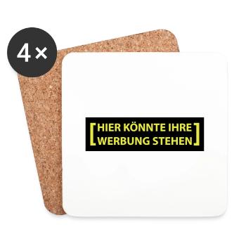 hier könnte ihre werbung - Untersetzer (4er-Set) - Weiß - Vorne
