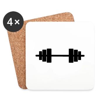 Weight Lifting - Coasters (set of 4) - white - Front