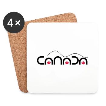 Canada Kanada Ahornblatt - Untersetzer (4er-Set) - Weiß - Vorne