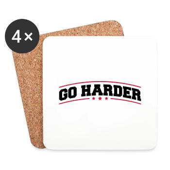 go_harder_bv2 - Untersetzer (4er-Set) - Weiß - Vorne