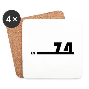 74_Black_Bauhaus93 - Untersetzer (4er-Set) - Weiß - Vorne